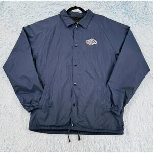 Vans Off The Wall Button Rain/Windbreaker Shell Jacket Navy Men’s Size X-Large